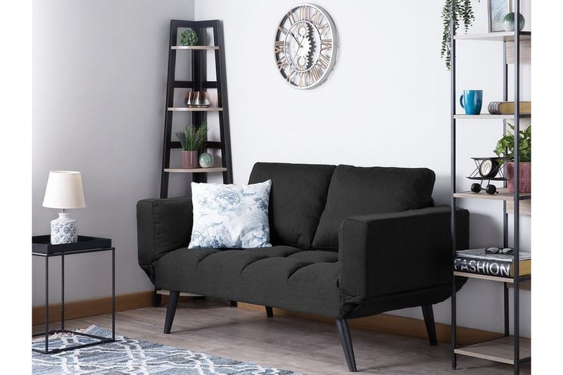 Brekke Sovesofa 150 cm - Svart - Møbler - Sofaer - Sovesofaer - 2 seters sovesofa