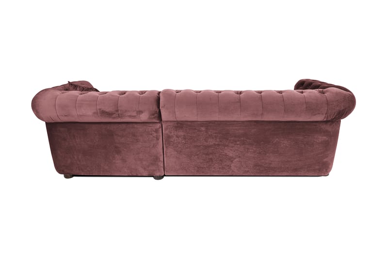 2-seters Sovesofa Chesterfield med sjeselong - Rosa - Møbler - Sofaer - Sovesofaer