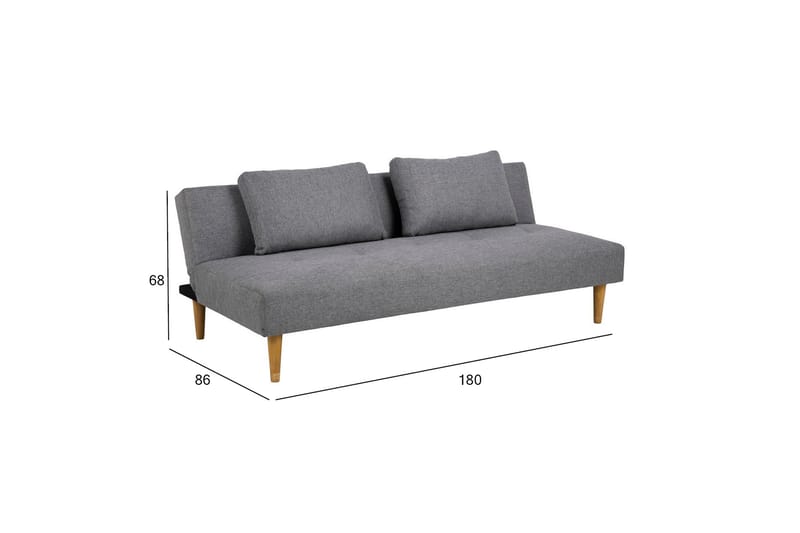 Lucca Sovesofa Lysegrå - Møbler - Sofaer - Sovesofaer - 2 seters sovesofa