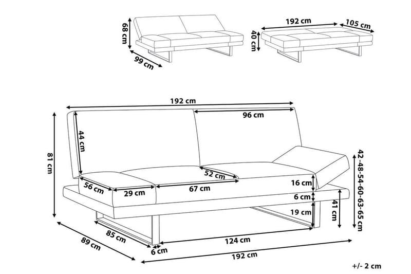 Selekk Sovesofa - Blå - Møbler - Sofaer - Sovesofaer - 2 seters sovesofa