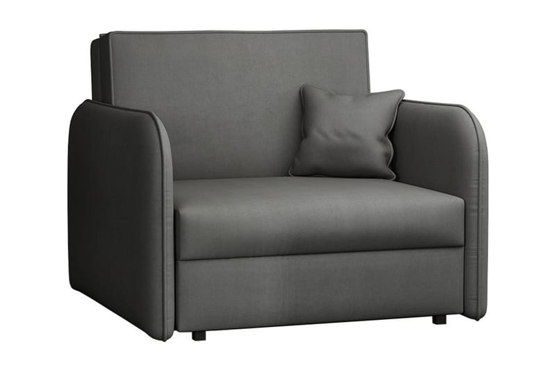 Viva Sovelenestol - Svart/Grå - Sovesofaer - Skinnsofaer - 4 seters sovesofa - 3 seters sovesofa - 2 seters sovesofa - Fløyel sofaer