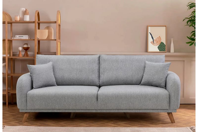 Malkiat Sovesofa - Grå - Møbler - Sofaer - Sovesofaer - 3 seters sovesofa