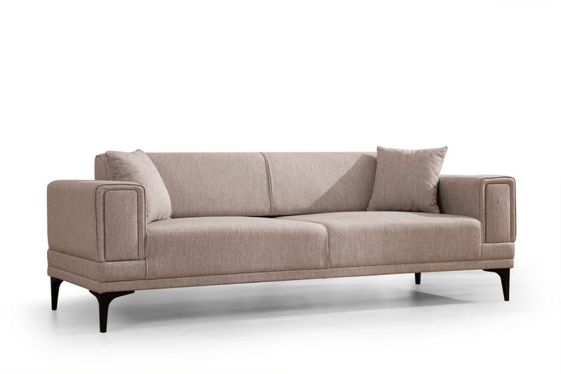 Naoko 3-seter Sovesofa - Lysebrun - Sovesofaer - 3 seters sovesofa