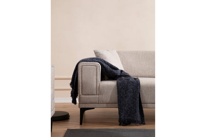 Naoko 3-seter Sovesofa - Lysebrun - Møbler - Sofaer - Sovesofaer - 3 seters sovesofa