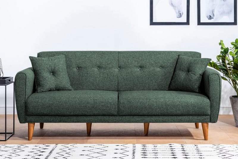 Rippers 3-seter Sovesofa - Grønn - Møbler - Sofaer - Sovesofaer - 3 seters sovesofa