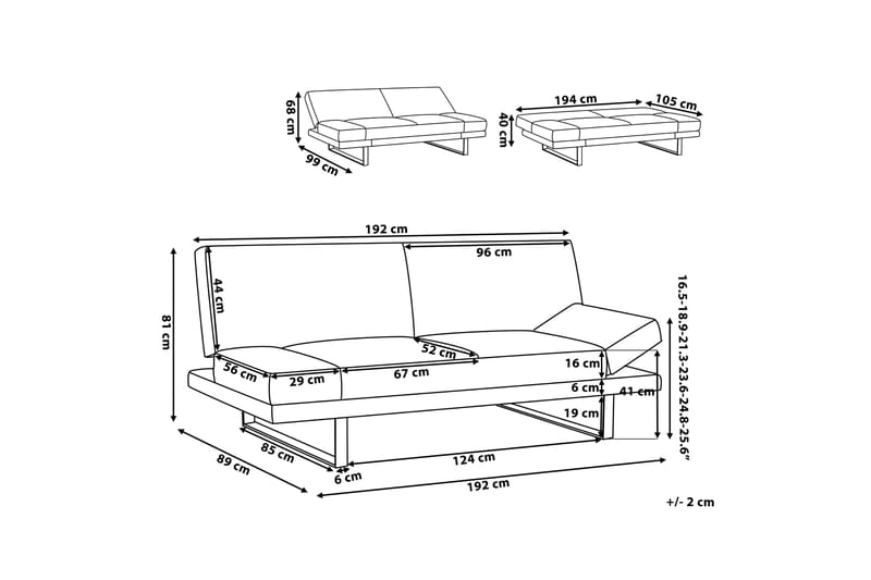 Ramsholt Sovesofa - Grå - Sovesofaer - 4 seters sovesofa