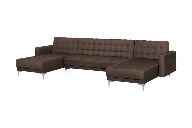 5-seters sofa med sovefunksjon brun Divansofa - Brun - Møbler - Sofaer - Sovesofaer