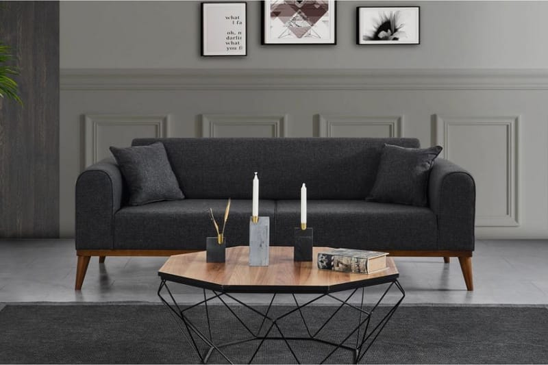 Akio 4-seters Sovesofa - Antrasitt - Møbler - Sofaer - Sovesofaer