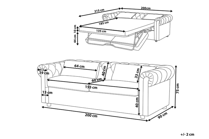 Amiens Sovesofa - Blå - Møbler - Sofaer - Sovesofaer