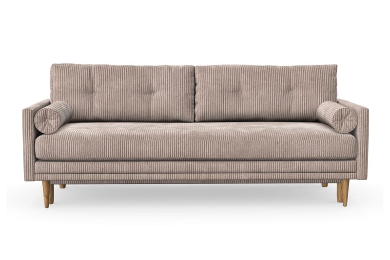 Amyssa Sovesofa med Oppbevaring 3-seter - Mørk beige - Møbler - Sofaer - Sovesofaer