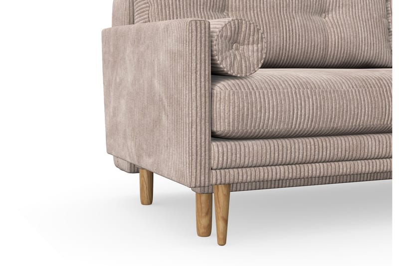 Amyssa Sovesofa med Oppbevaring 3-seter - Mørk beige - Møbler - Sofaer - Sovesofaer