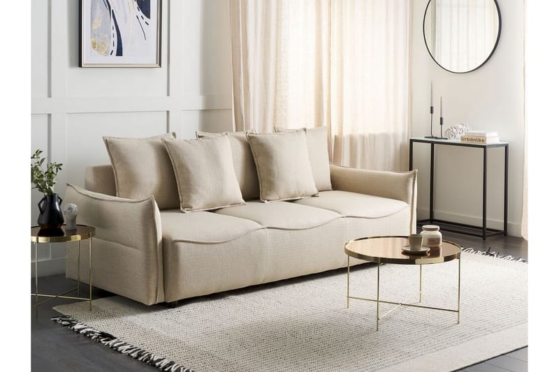 Balendin Sovesofa 3-seter - Beige/Svart - Møbler - Sofaer - Sovesofaer