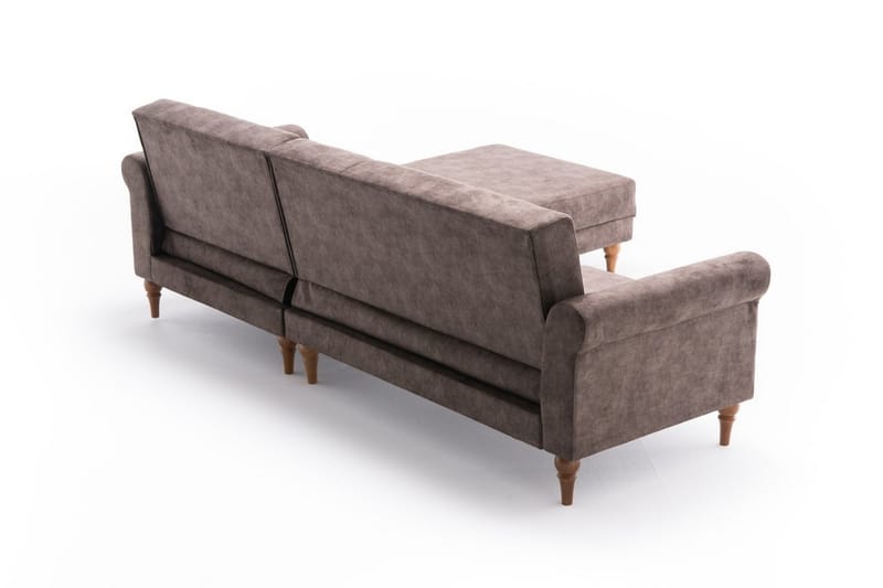 Benin Sovesofa m. Divan 4-seters 205x180 - Brun - Møbler - Sofaer - Sovesofaer