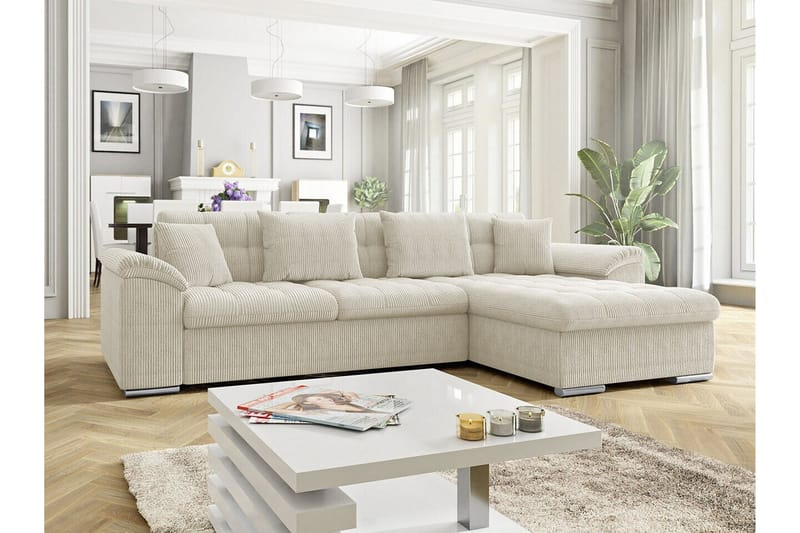 Camior 3-seters Hjørnesovesofa - Beige - Møbler - Sofaer - Sovesofaer