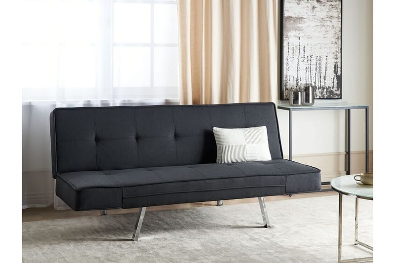 Cathleen Sovesofa 3-seter - Svart/Sølv - Møbler - Sofaer - Sovesofaer