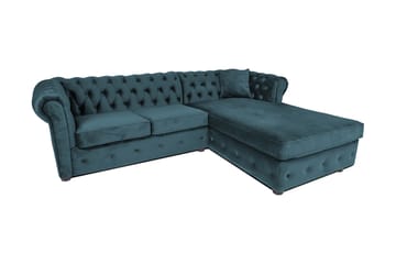 Chesterfield Deluxe Sovesofa 2-seters med Sjeselong