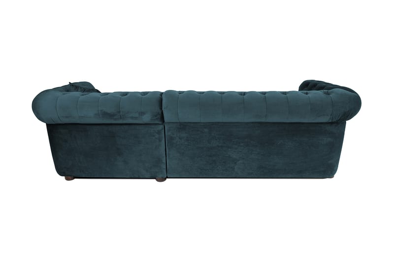 Chesterfield Deluxe Sovesofa 2-seters med Sjeselong - Blågrønn - Møbler - Sofaer - Sovesofaer