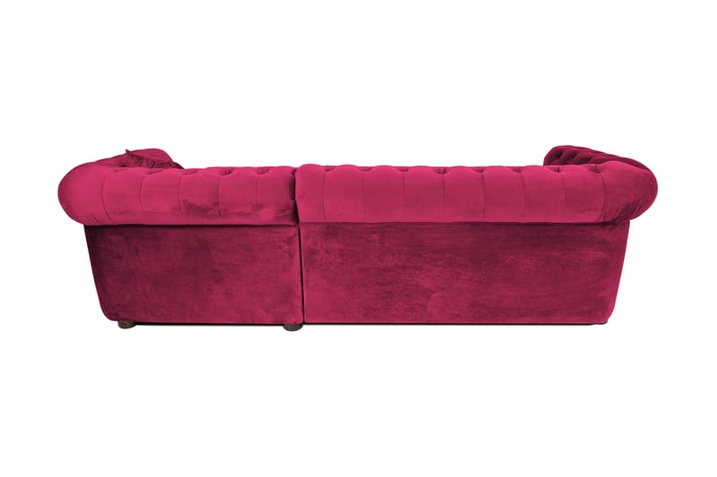 Chesterfield Deluxe Sovesofa 2-seters med Sjeselong - Cerise - Møbler - Sofaer - Sovesofaer