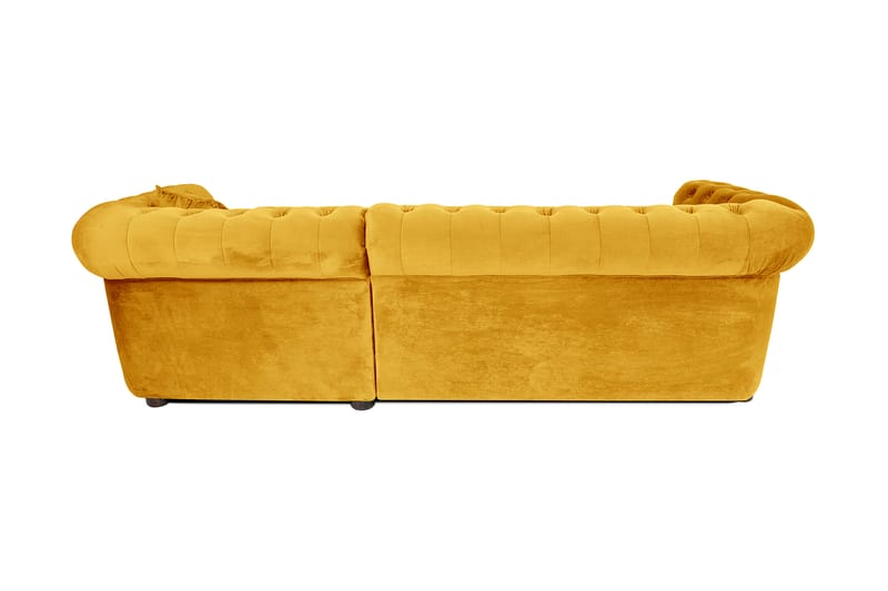 Chesterfield Deluxe Sovesofa 2-seters med Sjeselong - Gul - Møbler - Sofaer - Sovesofaer