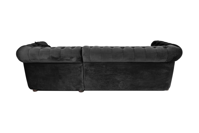 Chesterfield Deluxe Sovesofa 2-seters med Sjeselong - Mørkegrå - Møbler - Sofaer - Sovesofaer