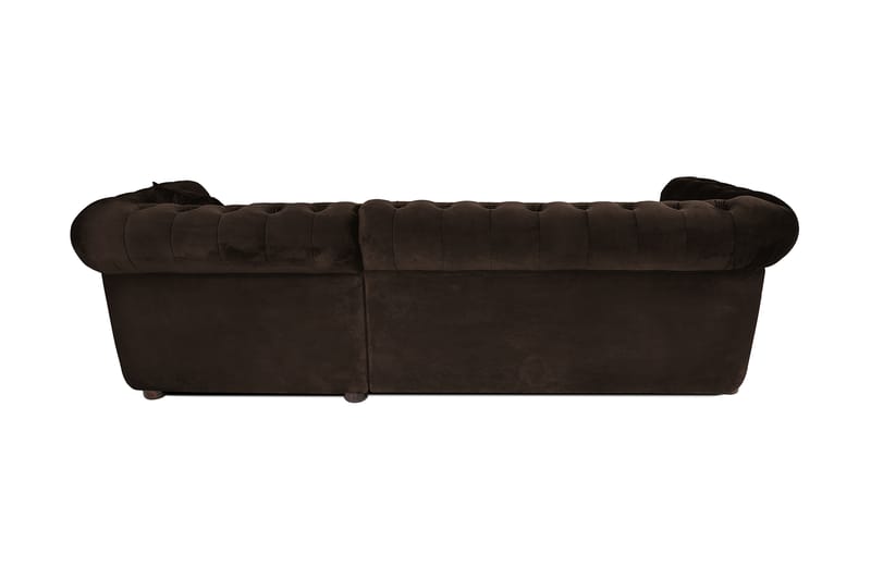 Chesterfield Deluxe Sovesofa 2-seters med Sjeselong - Vintage Brun - Møbler - Sofaer - Sovesofaer