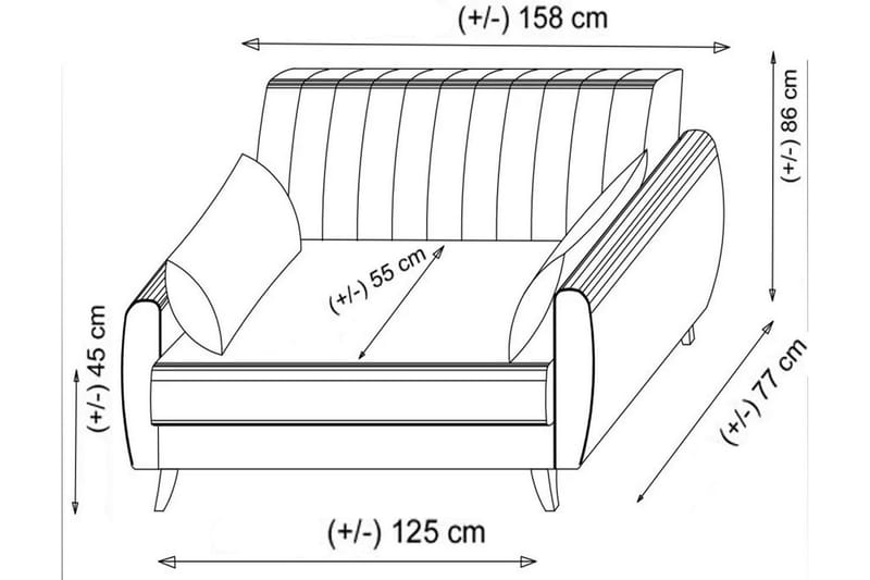 Dalima Sovesofa 2-seter - Rød - Møbler - Sofaer - Sovesofaer