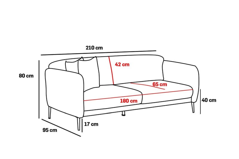 Devika Sovesofa 3-seter - Beige - Møbler - Sofaer - Sovesofaer