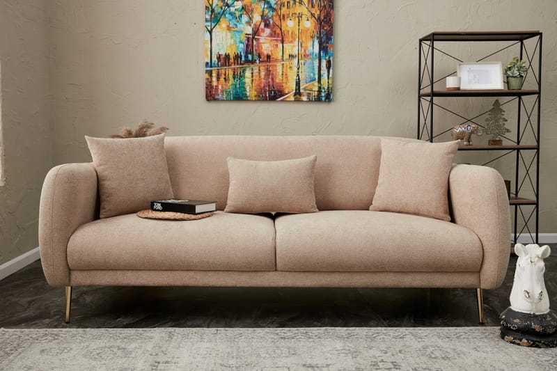 Devika Sovesofa 3-seter - Beige - Møbler - Sofaer - Sovesofaer