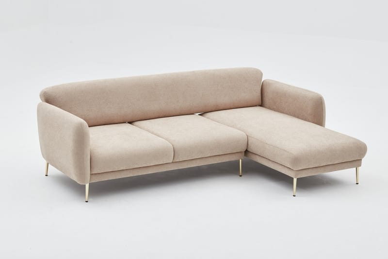 Devika Sovesofa med Sjeselong 4-seter - Beige - Møbler - Sofaer - Sovesofaer