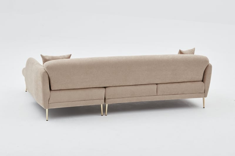 Devika Sovesofa med Sjeselong 4-seter - Beige - Møbler - Sofaer - Sovesofaer