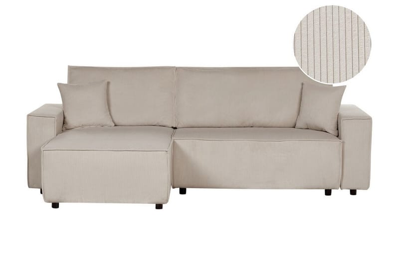 Dyshawn Hjørnesovesofa 2-seter - Beige/Svart - Møbler - Sofaer - Sovesofaer