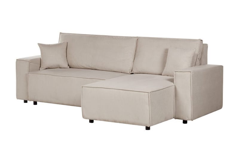 Dyshawn Hjørnesovesofa 2-seter - Beige/Svart - Møbler - Sofaer - Sovesofaer