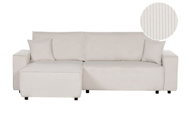 Dyshawn Hjørnesovesofa 2-seter - Hvit/Svart - Møbler - Sofaer - Sovesofaer