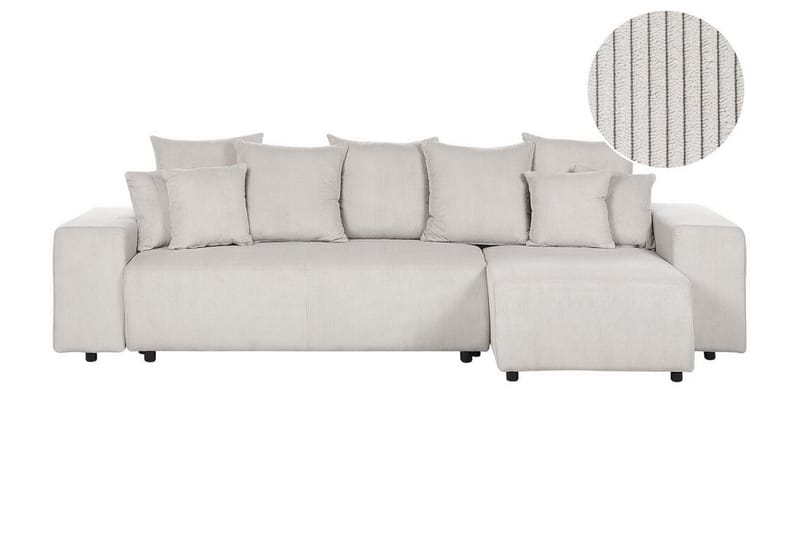 Dysis Hjørnesovesofa 3-seter - Beige/Svart - Møbler - Sofaer - Sovesofaer