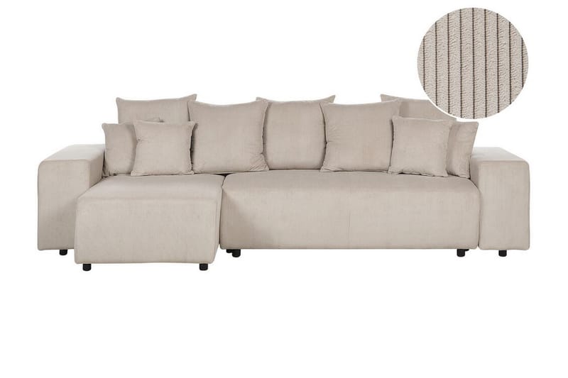 Dysis Hjørnesovesofa 3-seter - Taupe/Svart - Møbler - Sofaer - Sovesofaer