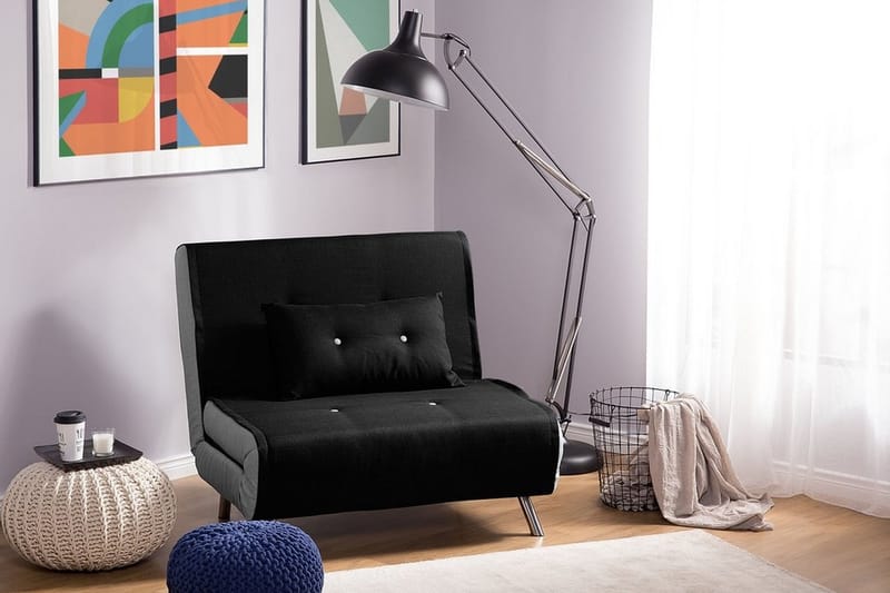 Farris Sovesofa 100 cm - Svart - Møbler - Sofaer - Sovesofaer