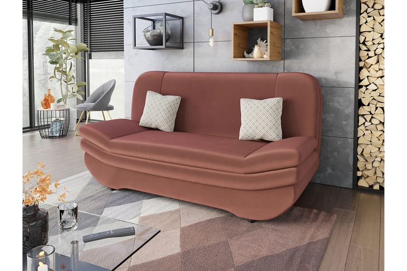 Figurelle Sovesofa 2-seter - Rosa/Beige - Møbler - Sofaer - Sovesofaer