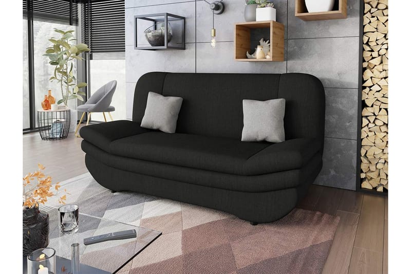 Figurelle Sovesofa 2-seter - Svart/Grå - Møbler - Sofaer - Sovesofaer