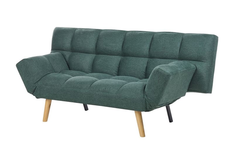 Fiora Sovesofa 3-seter - Grønn/Lyst tre - Møbler - Sofaer - Sovesofaer