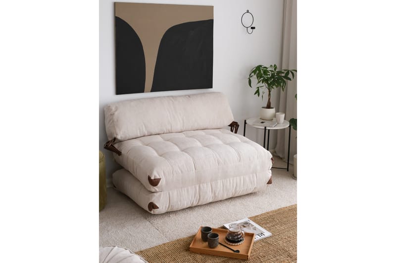 Fold Teddy Sovesofa Hvit - Hvit - Møbler - Sofaer - Sovesofaer