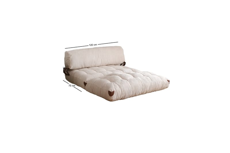 Fold Teddy Sovesofa Hvit - Hvit - Møbler - Sofaer - Sovesofaer