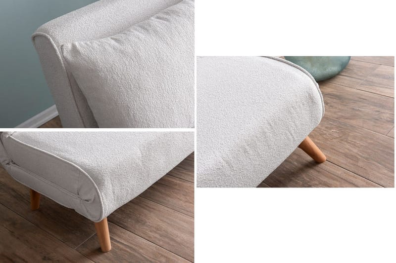 Folde Teddy Sovesofa 2-seter Cream - Cream - Møbler - Sofaer - Sovesofaer