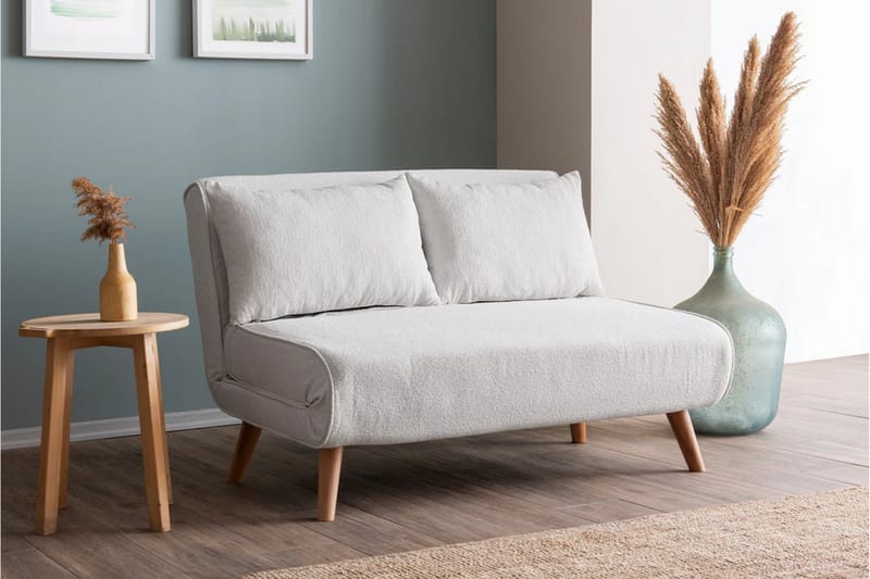 Folde Teddy Sovesofa 2-seter Cream - Cream - Møbler - Sofaer - Sovesofaer