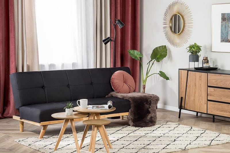 Froya Divansovesofa 183 cm - Svart - Møbler - Sofaer - Sovesofaer