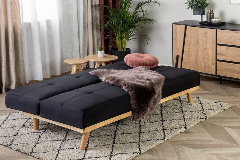 Froya Divansovesofa 183 cm - Svart - Møbler - Sofaer - Sovesofaer