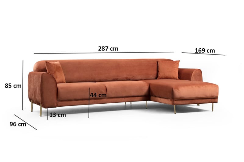 Gajanejos Divansovesofa - Brun - Møbler - Sofaer - Sovesofaer