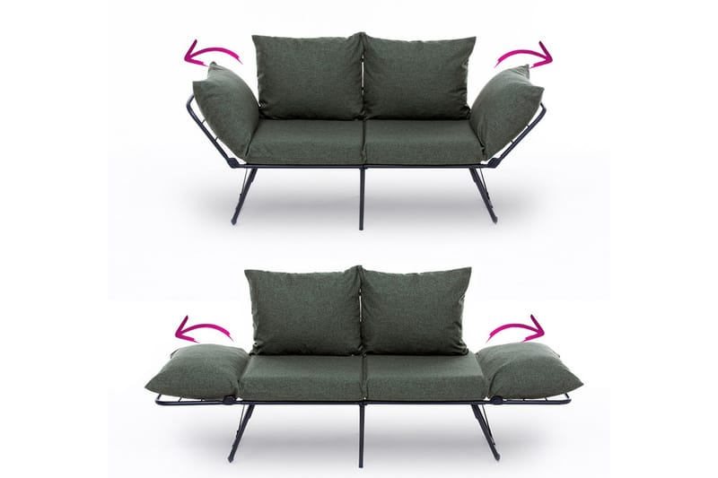 Giancarlo Sovesofa 2-seter - Grønn - Møbler - Sofaer - Sovesofaer