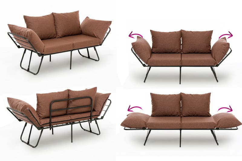 Giancarlo Sovesofa 2-seter - Lys brun - Møbler - Sofaer - Sovesofaer