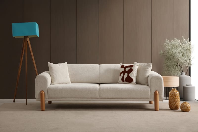 Godiva Sovesofa 3-seter - Krem - Møbler - Sofaer - Sovesofaer