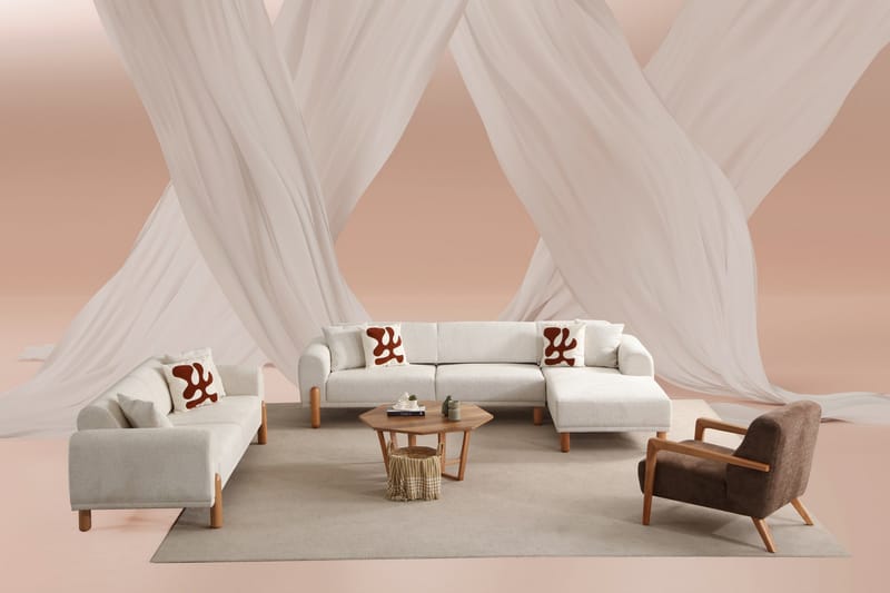 Godiva Sovesofa 3-seter - Krem - Møbler - Sofaer - Sovesofaer